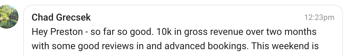 Chad Grecsek â€” $10K gross in 2 months